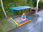 Preview: Sandkasten "Nadine" 140x140 mit Sonnensegel