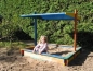 Preview: Sandkasten "Nadine" 140x140 mit Sonnensegel