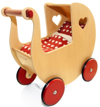 MOOVER Toys - Maxi Puppenwagen Bettwäsche 5tlg. (rot) / dolls pram beddings (red)