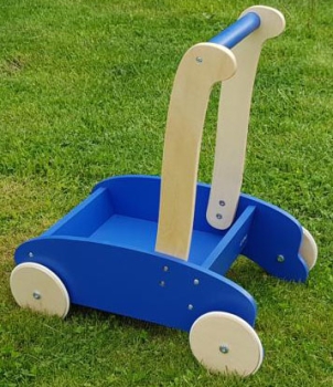 MOOVER Toys - LINE Lauflernwagen Holz (blau) / baby walker navy blue