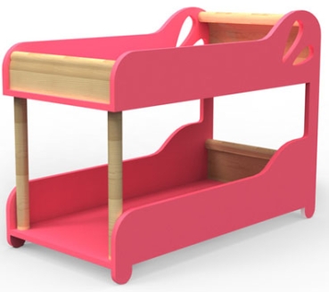 MOOVER Toys - LINE Puppenhochbett / Line Bunk Bed Pink Pantone 191 C