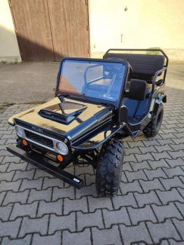 HILLBIL XTR-9 c Mini Car Offroad 150 ccm, schwarz mit Federung, Frontscheibe, Handbremse, Alu-Felgen