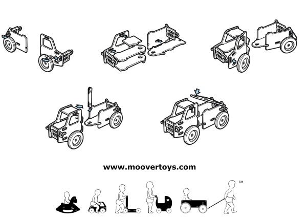 MOOVER Toys - Junior Truck (natur) / dump truck (natural)