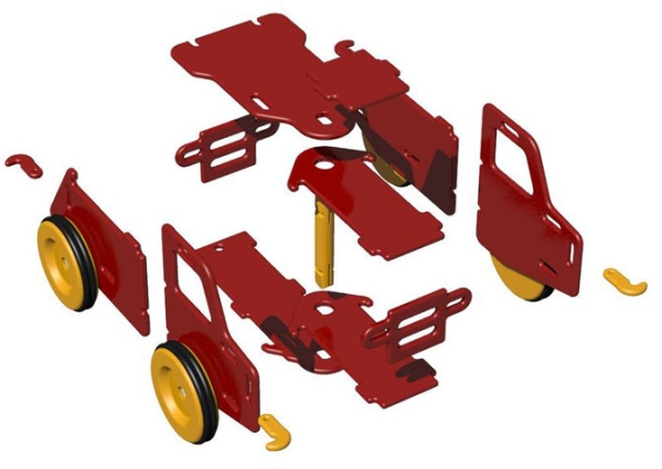 MOOVER Toys - Junior Truck (rot) / dump truck (red)