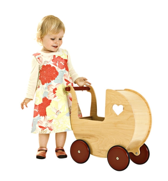MOOVER Toys - Kindergarten Holz-Puppenwagen (natur) / dolls pram natural