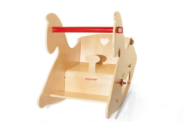 MOOVER Toys - Schaukelpferd aus Holz (rot solid) / rocking horse solid red