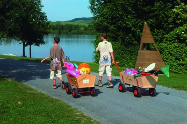 Bollerwagen - Handcart 100 cm luftbereift mit Hinterachsenlenkung