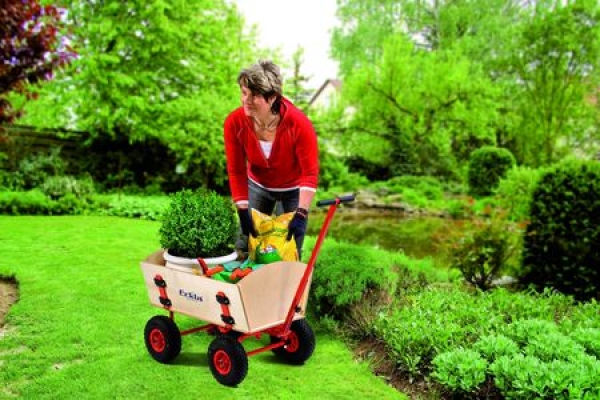 Bollerwagen - Handcart 100 cm luftbereift mit Hinterachsenlenkung