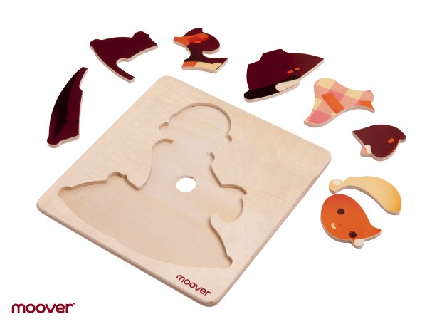 MOOVER Toys - Baby Holz-Puzzle "Schaukelpferd"/ Rocking Horse Puzzle