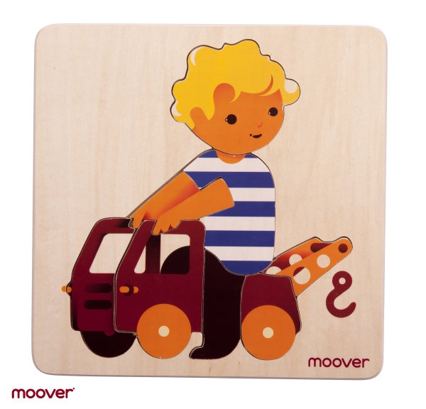 MOOVER Toys - Baby Holz-Puzzle "Lastwagen" / Baby Truck Puzzle - LKW